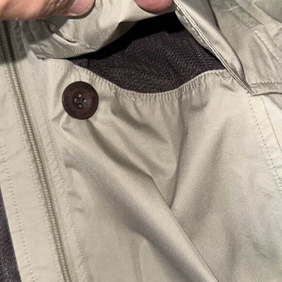 EMS L System Three Tan Lightweight Hooded Full Zip Rain Jacket - Picture 15 of 16